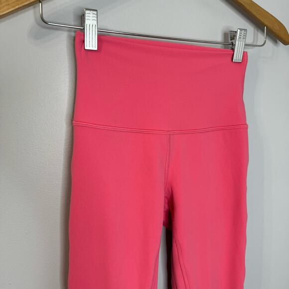 Lululemon Align Crop 21" Guava Pink High Rise Leggings Stretch Soft Sz 2 - Picture 3 of 9